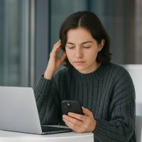 virement instantané en ligne : femme qui paie sur un site e-commerce avec cette facilité de paiement